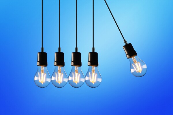 Light bulbs in a row