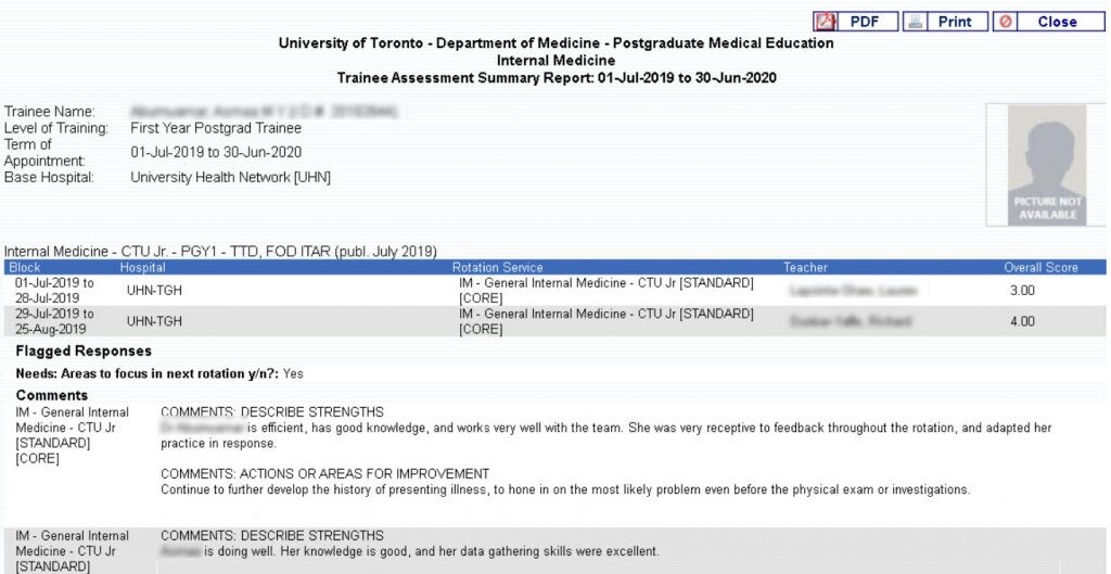 Trainee Assessment Summary (TAS) Report