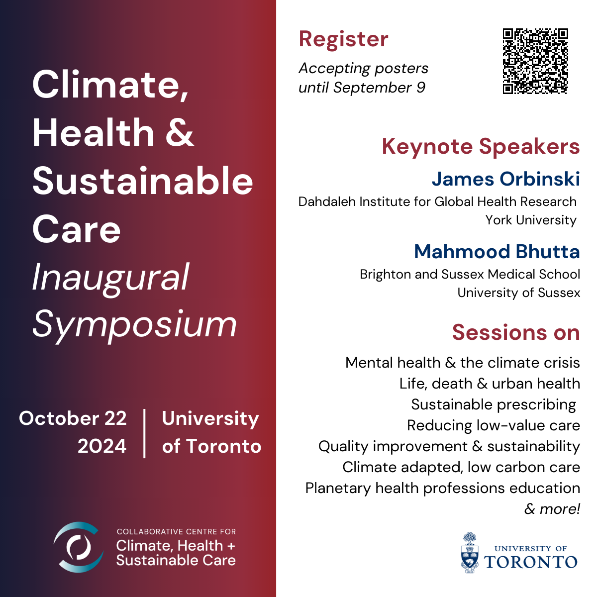 Climate Health Inaugural Symposium Poster