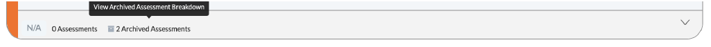 view archived assessment screen