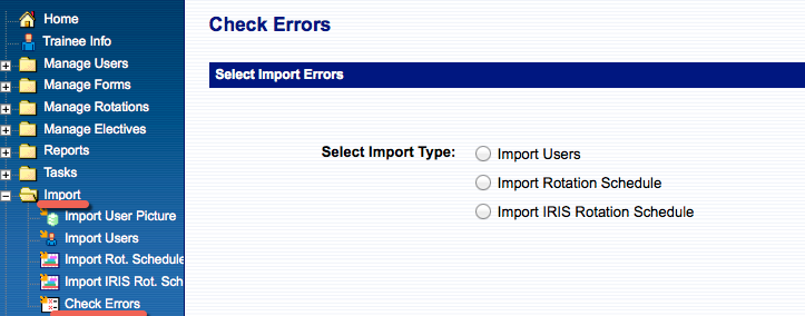 check errors