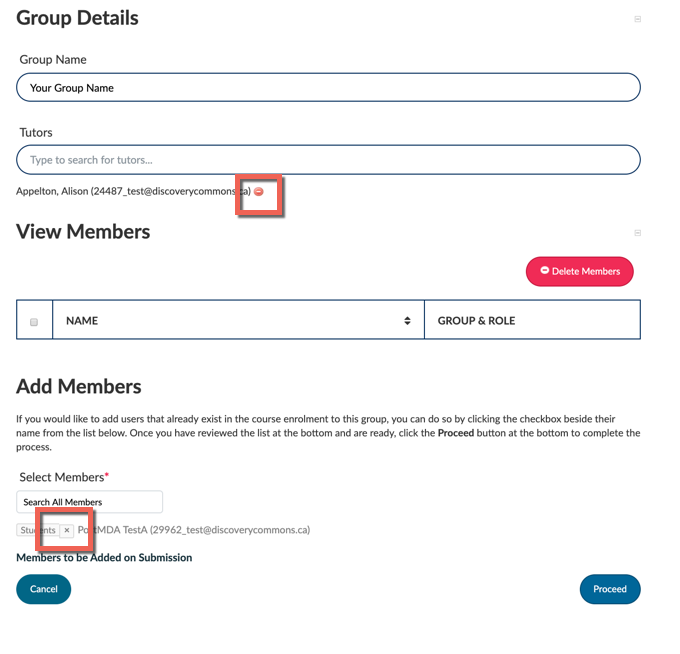 Creating Groups