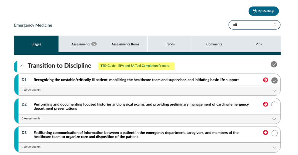 add URL to CBME dashboard screen