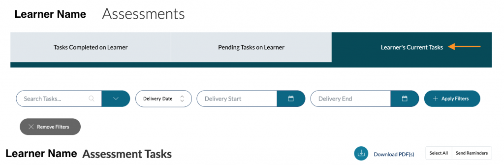 Viewing Learner's Assessment