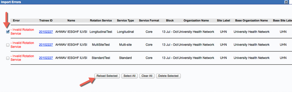 Import Rotation Schedule