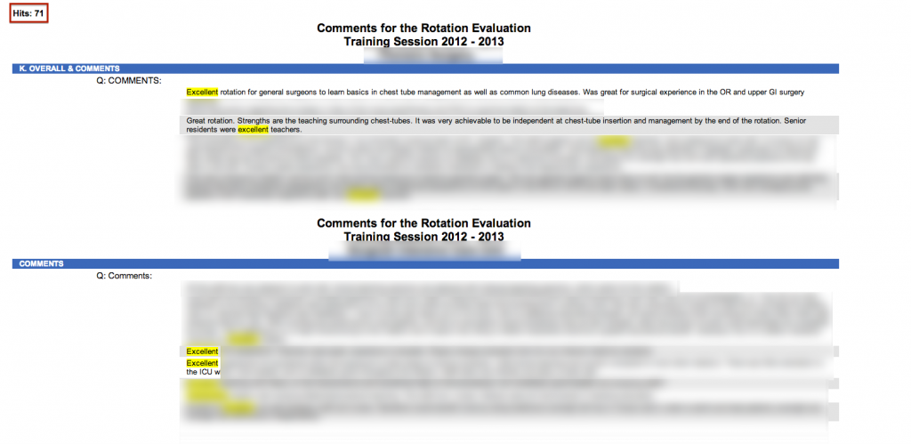 evaluation comments