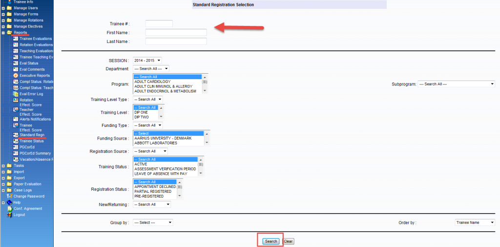 standard registration