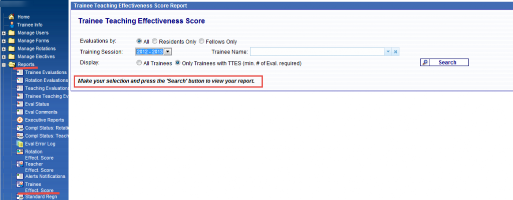 trainee effectiveness score (TTES)