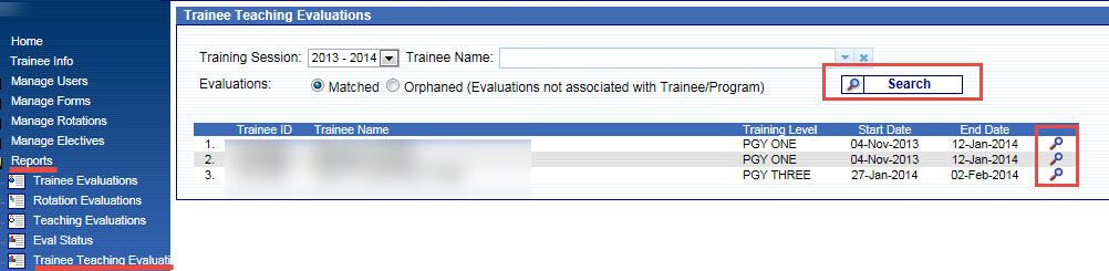 trainee teaching evaluation