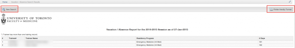 vacation absences report